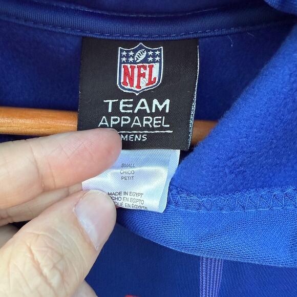 New York Giants NFL Combine Authentic blue hoodie sweatshirt Men's Size Small - Picture 3 of 5